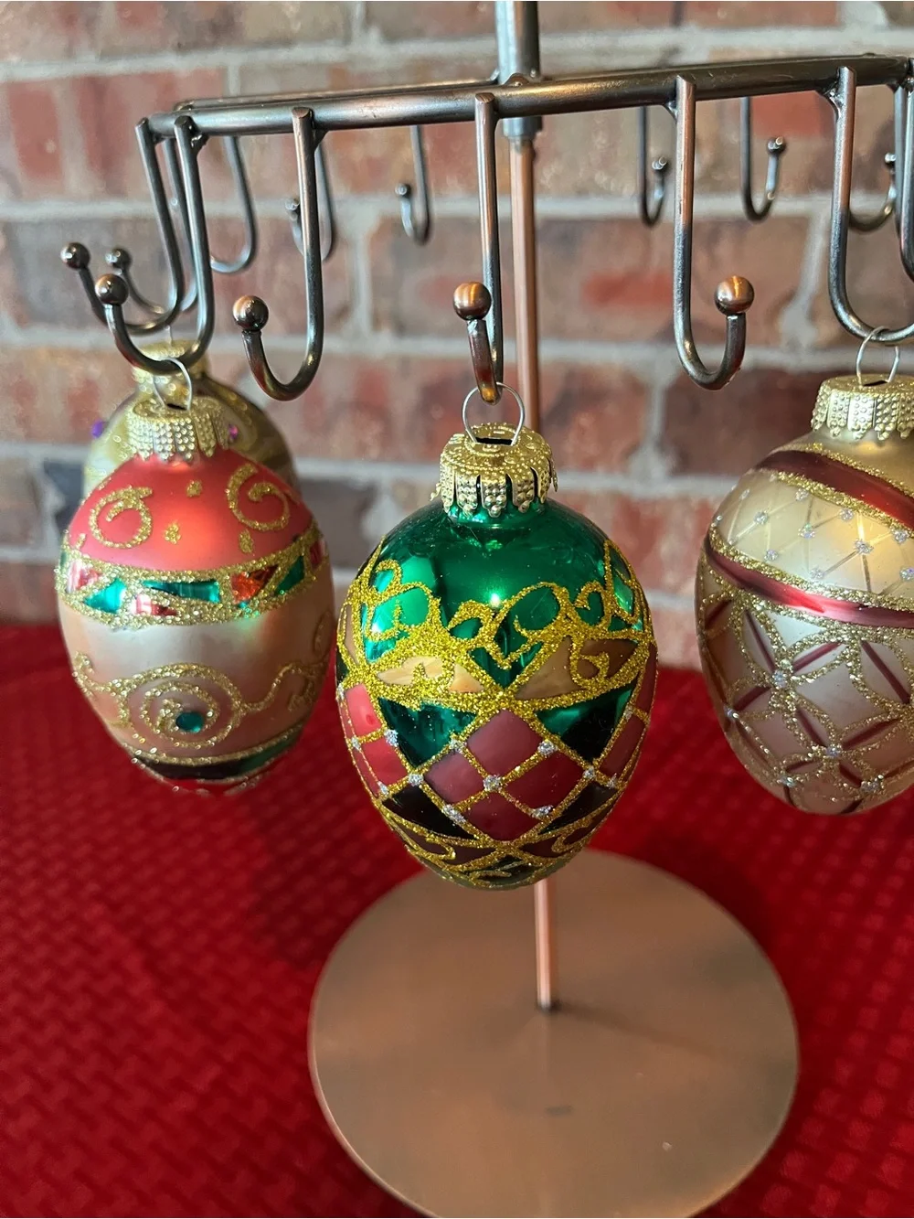 Midwestern Home Products Glass Ornaments Set of 4 with box